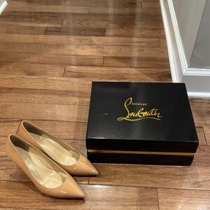 Christian Louboutin Nude Heels with Red Soles